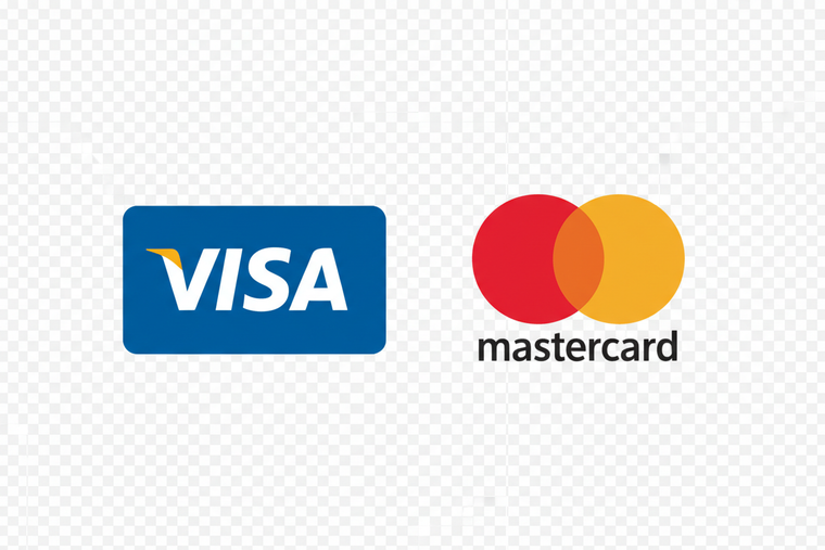 Visa and Mastercard payment icons